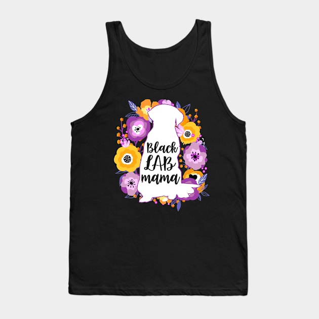 Black Lab Mama Tank Top by PrettyPittieShop